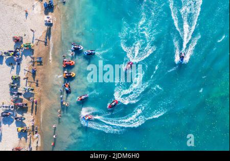 Campionato Aquabike sul lago Jarun, Zagabria Croazia Foto Stock