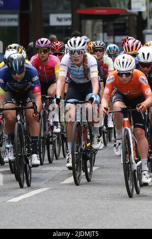 Elynor Bäckstedt di Gran Bretagna GB del team Trek Segafredo nel 2022 RideLondon Classique Foto Stock