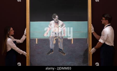 Sotheby’s, Londra, Regno Unito. 22 giugno 2022. Anteprima di Modern & Contemporary Evening Auction che si svolgerà il 29 giugno. Image: Francis Bacon, Study for Ritratto di Lucian Freud, 1964, Estimate upon Request. Credit: Malcolm Park/Alamy Live News. Foto Stock