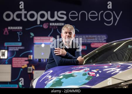 Greg Jackson CEO di Octopus Energy. FOTO:JEFF GILBERT 15th Febbraio 2022, Slough, Berkshire, Regno Unito Foto Stock