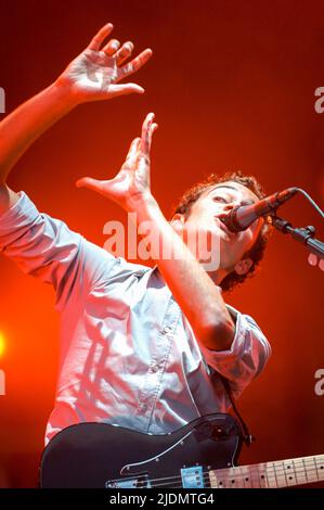 Tom Smith - Editors, V2006, Hylands Park, Chelmsford, Essex, Regno Unito - 19 agosto 2006 Foto Stock