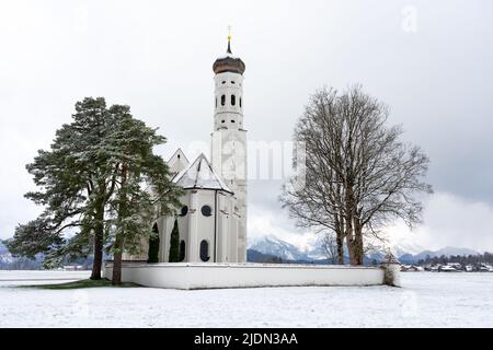 st. Chiesa Colomana in hohenschwangau Germania vicino al castello di Neuschwanstein Foto Stock