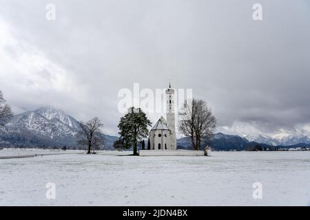 st. Chiesa Colomana in hohenschwangau Germania vicino al castello di Neuschwanstein Foto Stock