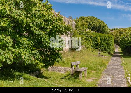 Il giardino murato a Dunraven Park, Southerndown. Si prega di credito: Phillip Roberts Foto Stock