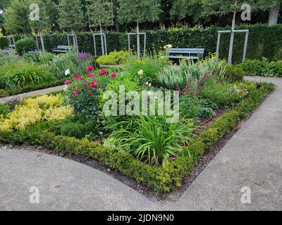 Giardino di laurea nel Kurpark Hamm, area della Ruhr, Renania settentrionale-Vestfalia, Germania. Foto Stock