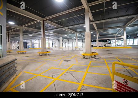 All'interno della nuova Broad Marsh Bus Station, Nottingham City Nottinghamshire Inghilterra UK Foto Stock