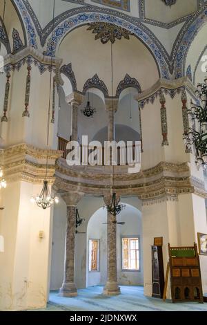 9 maggio 2022, stanbul, Turchia: Vista dettagliata architettonica dall'interno della piccola moschea di Hagia Sophia nel distretto di Fatih. La piccola moschea di Santa Sofia, in precedenza chiesa dei Santi Sergius e Bacco, è una ex chiesa greco-ortodossa dedicata ai Santi Sergius e Bacco a Istanbul, costruita tra il 532 e il 536, e trasformata in moschea durante l'Impero Ottomano. (Credit Image: © Tolga Ildun/ZUMA Press Wire) Foto Stock