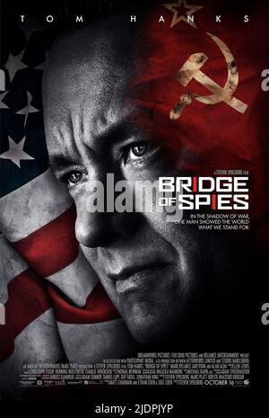 POSTER DI TOM HANKS, PONTE DELLE SPIE, 2015, Foto Stock