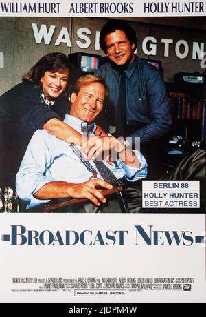 WILLIAM HURT POSTER, trasmettere notizie, 1987 Foto Stock