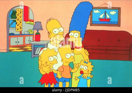 LISA,OMERO,BART,MARGE,SIMPSON, THE SIMPSONS : STAGIONE 3, 1991 Foto Stock