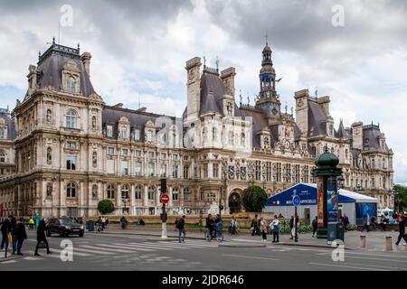 Hotel de Ville, Rue de Lobau, le Marais, Parigi, Francia, Mercoledì 25 Maggio 2022 Foto: David Rowland / One-Image.com Foto Stock