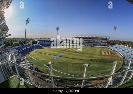 Il sole splende sopra Headingley Stadium davanti al LV= Insurance Third Test Day 1 del 5 Inghilterra vs Nuova Zelanda Foto Stock