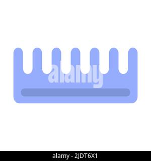 Pettine parrucchiere icona di illustrazione vettoriale. Barbiere parrucchiere strumento di design e bellezza forma isolata. Spazzola di moda grooming e professionale Illustrazione Vettoriale