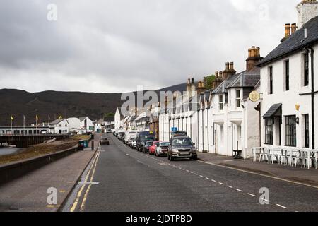 Harbour Front, Ullapool, Ross and Cromarty, Highlands, Scozia Foto Stock