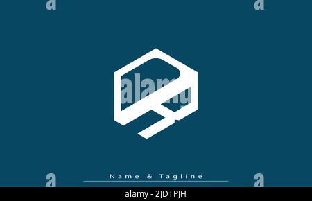Lettere alfabetiche iniziali logo monogramma DR , RD Illustrazione Vettoriale