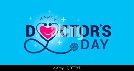 Concetto del giorno dei medici. Per poster, banner e biglietti d'auguri. Illustrazione vettoriale Illustrazione Vettoriale
