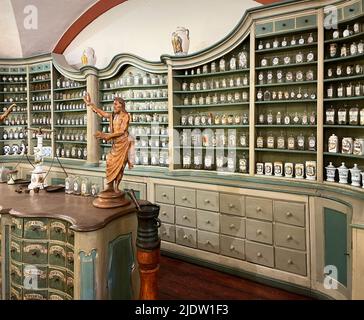 Vecchia farmacia, Germania Foto Stock
