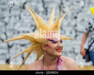 Glastonbury, Regno Unito. 23rd giugno 2022. Capelli selvatici - il 50th 2022 Glastonbury Festival, Worthy Farm. Glastonbury, Credit: Guy Bell/Alamy Live News Foto Stock