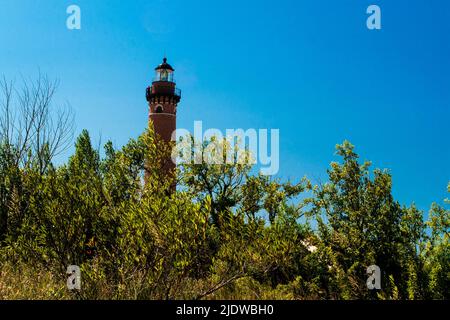 Faro di Little Sable in estate, Michigan Foto Stock