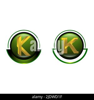 Set Letter K logo icona modello Elements.EPS 10 Illustrazione Vettoriale