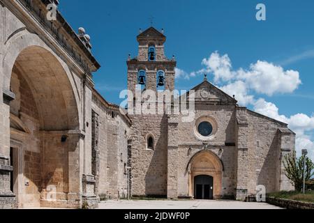 Spagna, Chiesa di San Nicolas de Bari, San Juan de Ortega. Foto Stock