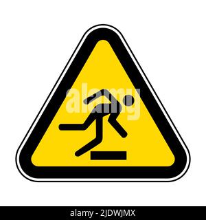 Attenzione ostacoli simbolo segno isolare su sfondo bianco,illustrazione vettoriale EPS.10 Illustrazione Vettoriale