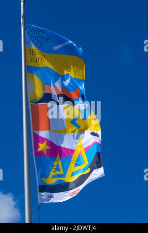 Kieler Week 2022, Kiel Sailing City, Schleswig-Holstein, Germania settentrionale Foto Stock