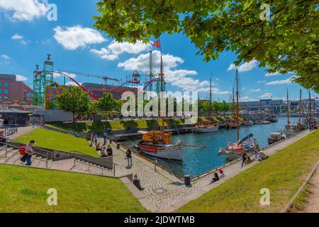 Kiel Week 2022, Germania Hafen, habor per le navi alte, Kiel, Schleswig-Holstein, Germania settentrionale Foto Stock