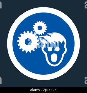 PPE Icon.Wear Hairnet Symbol Sign on black background,Vector llustration Illustrazione Vettoriale