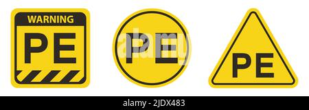 Simbolo di Terra fisica su sfondo bianco Illustrazione Vettoriale