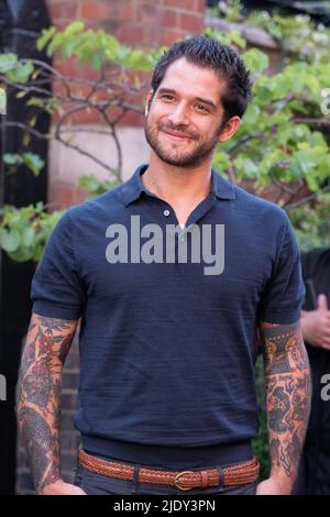 Londra, Regno Unito. 21st giugno 2022. Tyler Posey arriva a una cena organizzata da Finch & Partners per festeggiare il lancio del Paramount a Londra. (Foto di Bonnie Britain/SOPA Images/Sipa USA) Credit: Sipa USA/Alamy Live News Foto Stock