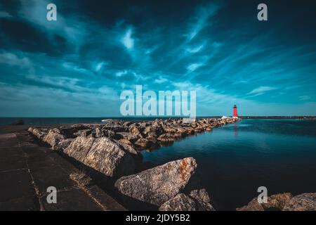 Luce ad acqua Manistique East Break Foto Stock