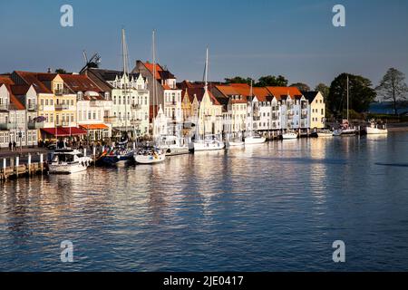 Lungomare al porto di Sonderborg, Sonderborg, Danimarca Foto Stock