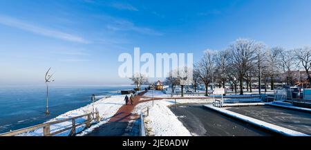 Steinhuder Promenade Winterpanorama Foto Stock