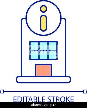 Icona del colore RGB del centro informazioni Illustrazione Vettoriale