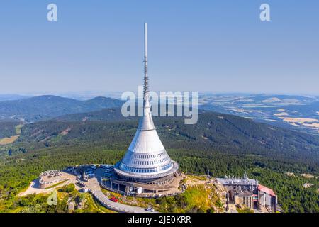 Jested Mountain Hotel dall'alto Foto Stock