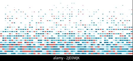 Motivo vettoriale blu chiaro, turchese, ciano, rosso con linee strette. Sfondo a mezzitoni orizzontale astratto e panoramico con spazio di copia. Inferiore Illustrazione Vettoriale