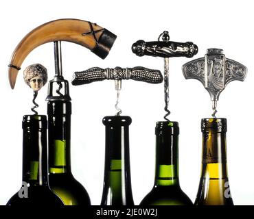 Vita morta, cavatappi antichi. Foto Stock