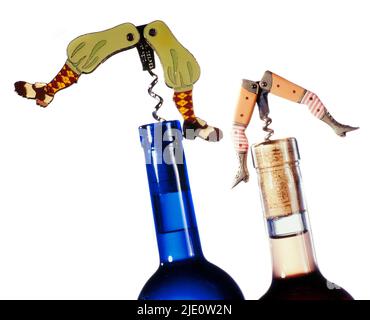 Vita morta, cavatappi antichi. Foto Stock