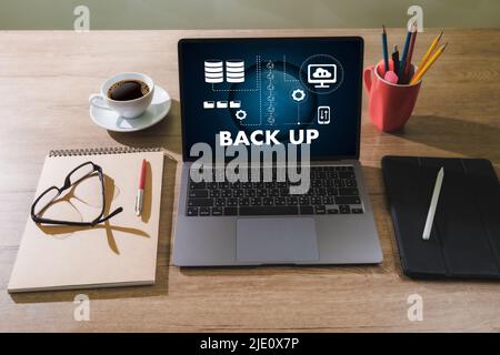 LIVE STREAMING Backup Download digitale di elaborazione un trasferimento dei dati , il download di streaming Foto Stock