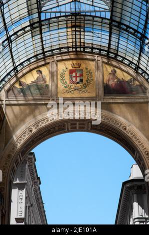 Milano, Galleria Vittorio Emanuele II. Foto Stock