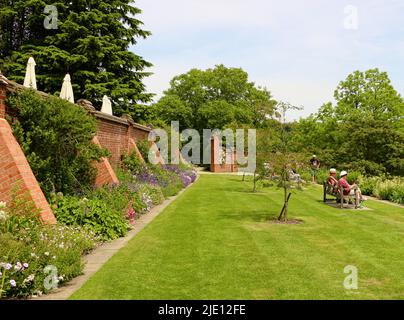 Il giardino terrazzato Chartwell vicino a Westerham Kent Inghilterra Regno Unito Foto Stock