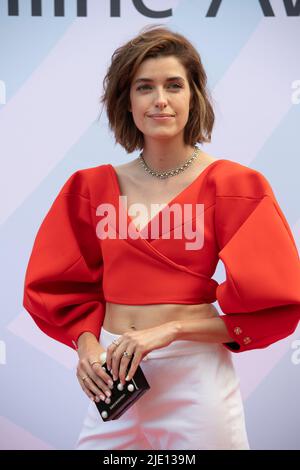 Colonia, Germania. 23rd giugno 2022. Marie NASEMANN, attrice, red carpet, Red Carpet Show, presentazione dei Grimme Online Awards 2022 il 23rd giugno 2022 in The Flora Koeln, Credit: dpa/Alamy Live News Foto Stock