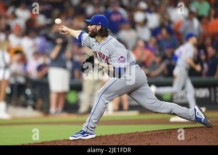 New York Mets inizia il lanciatore Trevor Williams (29) in fondo al quinto inning della partita MLB tra gli Houston Astros e i New York Mets Foto Stock