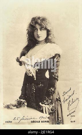 Ritratto di Cécile Sorel 002 - l'era del cinema muto francese Foto Stock