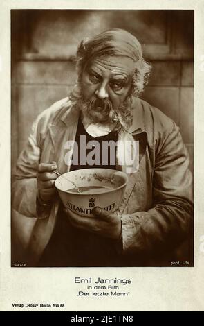 Ritratto di Emil Jannings in Der letzte Mann (1924) - cinema tedesco dell'era weimar (1918 - 1935) Foto Stock