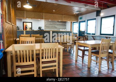 Il Nevis Range Restaurant si trova in cima alla funivia di ben Nevis gandola Foto Stock