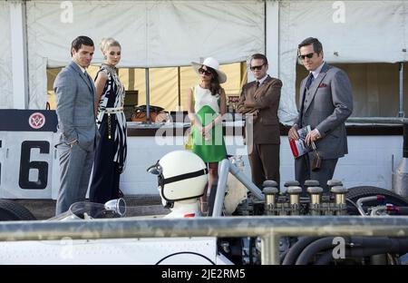 HENRY CAVILL, ELIZABETH DEBICKI, ALICIA VIKANDER, Hugh Grant, l'uomo dall'U.N.C.L.E., 2015 Foto Stock