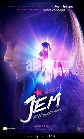 AUBREY PEEPLES POSTER, JEM E GLI OLOGRAMMI, 2015 Foto Stock