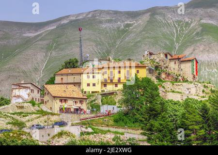 Castelluccio, Norcia, Perugia, Umbria, Italia Foto Stock